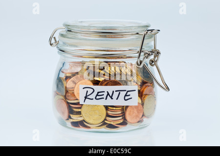 Precauzione Pension La Pensione denaro precauzioni età vecchiaia disposizioni pensione pensione precauzione precauzione titolare di pensione o di rendita fatta provisi Foto Stock