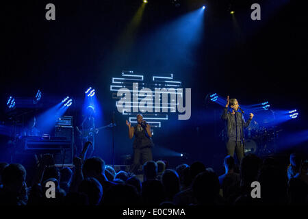 Madison, Wisconsin, Stati Uniti d'America. Il 6 maggio, 2014. Fitz e le bizze eseguire live al Teatro Capitol di Madison, Wisconsin © Daniel DeSlover/ZUMAPRESS.com/Alamy Live News Foto Stock