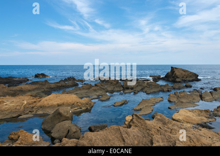 Sulla costa meridionale della penisola di Boso, Minamiboso, nella prefettura di Chiba, Giappone Foto Stock