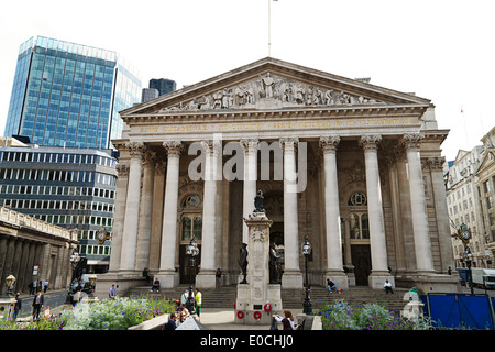 La vecchia borsa di Londra Foto Stock