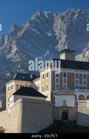 Il Castello di Trautenfels, Grimming, valle Ennstal, Stiria, Austria Foto Stock
