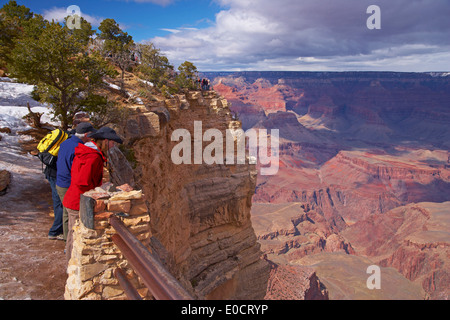 Visualizzare attraverso il Grand Canyon South Rim, del Parco Nazionale del Grand Canyon, Arizona, Stati Uniti d'America, America Foto Stock