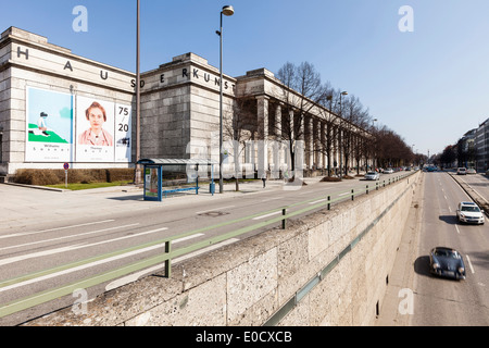 Casa d'arte e Prinzregenten street, Monaco di Baviera, Baviera, Baviera, Baviera, Germania Foto Stock