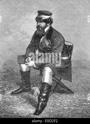 Sir William Howard Russell, 1820 - 1907, un reporter irlandese con i tempi, primo moderno corrispondente di guerra, Foto Stock