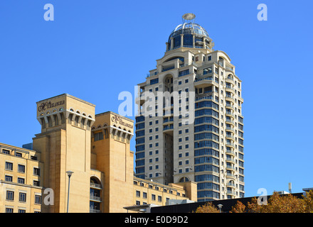 Michelangelo Towers e Hotel, CBD, Sandton Johannesburg, provincia di Gauteng, Repubblica del Sud Africa Foto Stock