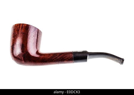 Un vecchio tubo di tabacco isolate su uno sfondo bianco Foto Stock