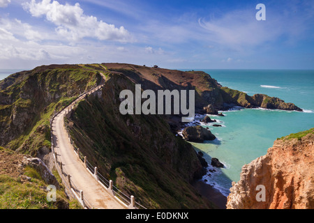 La Coupee su Sark isole del canale Foto Stock