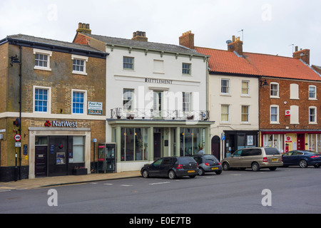 Caistor Piazza del Mercato villaggio pompa acqua Lincolnshire Foto Stock