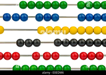 Abacus con perle colorate, foto simbolico per le finanze, calcolo e contabilità, Abakus mit bunten Perlen, Symbolfoto fuer Foto Stock