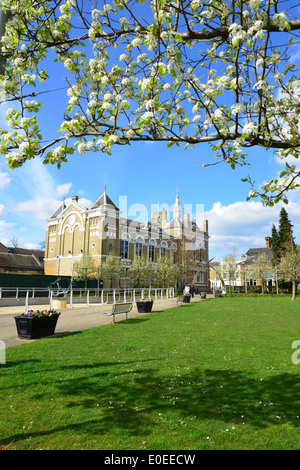 Primavera fioriscono, Memorial Gardens, Staines-upon-Thames, Surrey, England, Regno Unito Foto Stock