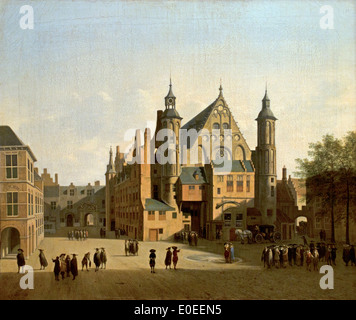 Gerrit Adriaensz. Berckheyde 1638-1698 Vista del Binnenhof, l'Aia ca. 1690 ( ) il Parlamento olandese Paesi Bassi Foto Stock