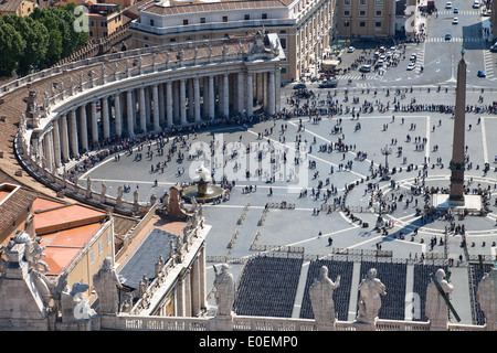 Petersplatz, Vatikan - Piazza di San Pietro e Città del Vaticano Foto Stock