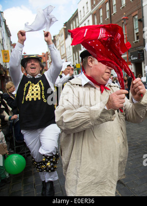 Morris ballerini giorno della danza in Londra, Regno Unito. Foto Stock