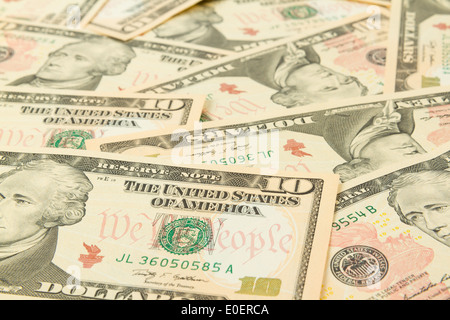 Piastrellabile perfetta e ripetibile 5 fatture del dollaro, valuta statunitense Foto Stock