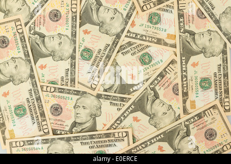 Piastrellabile perfetta e ripetibile 5 fatture del dollaro, valuta statunitense Foto Stock