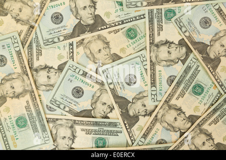 Piastrellabile perfetta e ripetibile 5 fatture del dollaro, valuta statunitense Foto Stock