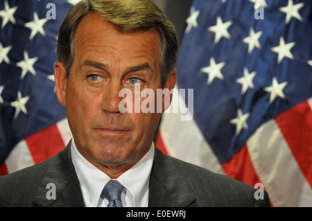 Noi House Leader della minoranza sost. John Boehner tiene una conferenza stampa in opposizione al Obama piano sanitario Luglio 14, 2010 a Washington, DC. Foto Stock