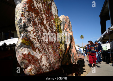 L annuale Tucson Gem e Mineral Show attira venditori e compratori provenienti da tutto il mondo in Tucson, Arizona, Stati Uniti. Foto Stock