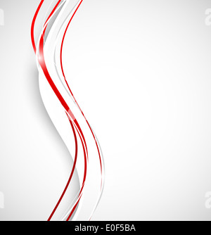 Rosso e Grigio linee ondulate Foto Stock