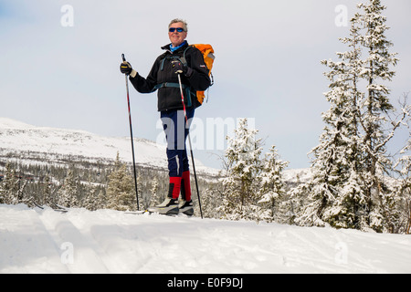 Ski di fondo in Jämtland/Svezia Foto Stock