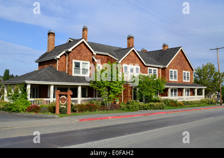 Saratoga Inn sulla Whidbey Island, nello Stato di Washington, USA. Rurale grazioso Bed and Breakfast Inn a Langley, Washington. Foto Stock