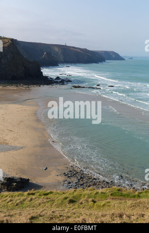 Spiaggia Porthtowan vicino a St Agnes Cornwall Inghilterra REGNO UNITO una popolare destinazione turistica sulla North Cornish Coast del patrimonio Foto Stock