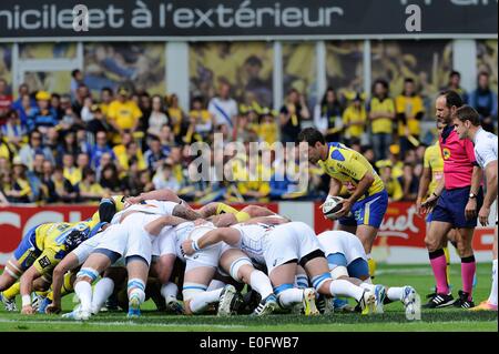 10.05.2014. Clermont-Ferrand, Auvergne, Francia. Top 14 Rugby Union. Clermont Ferrand rispetto a Castres . Morgan Parra (clermont) Foto Stock