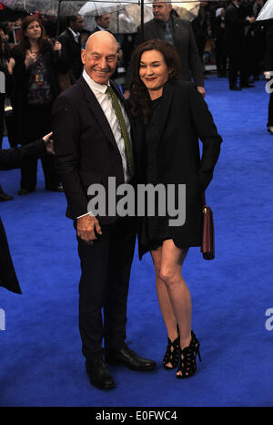 Londra, Regno Unito. Il 12 maggio 2014. Patrick Stewart arriva per il Regno Unito Premiere di 'X-Men: giorni di Futuro Passato' di Odeon Leicester Square. Credito: Ferdaus Shamim/ZUMA filo/ZUMAPRESS.com/Alamy Live News Foto Stock