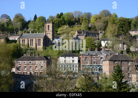 Vista di Ironbridge, Shropshire, Regno Unito Foto Stock