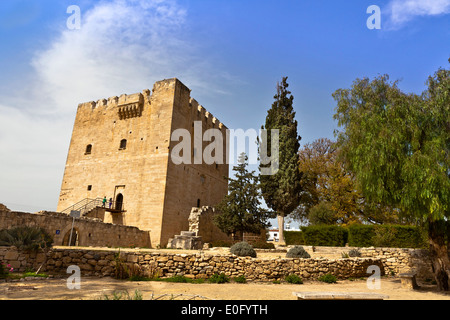 Il castello medievale di Kolossi vicino a Limassol a Cipro. Foto Stock