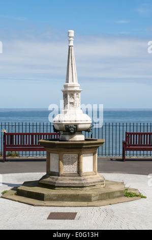 La Adamson Memorial fontanella Cullercoats North East England, Regno Unito Foto Stock