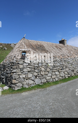 Blackhouse garenin isola di Lewis in Scozia maggio 2014 Foto Stock