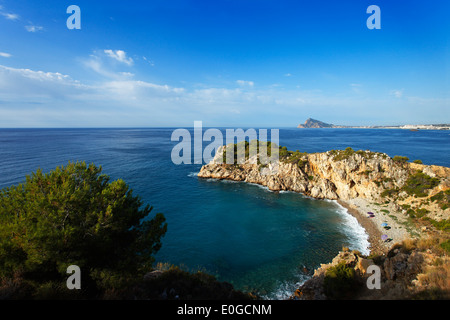 Paesaggi costieri, Altea, PROVINCIA Alicante, Spagna Foto Stock