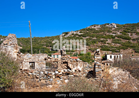 Antico greco abbandonate,villaggio turco di Doganbey, Turchia, Aydin Foto Stock