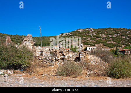 Antico greco abbandonate,villaggio turco di Doganbey, Turchia, Aydin Foto Stock