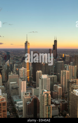 Chicago, Illinois, Stati Uniti d'America, downtown skyline della città Foto Stock