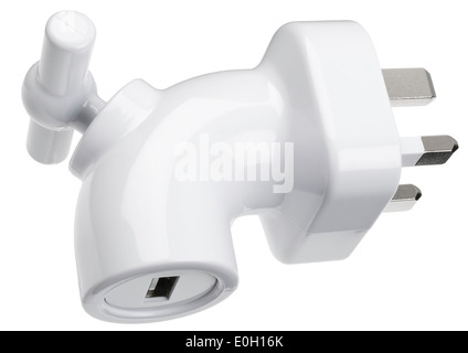 Caricabatterie USB. UK USB plug nello stile di un rubinetto. Foto Stock