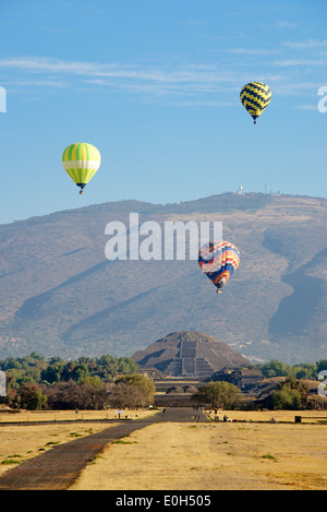 I palloni ad aria calda Teotihuacan Messico Foto Stock