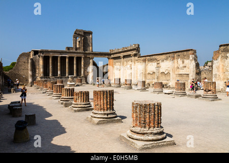 Basilica, la storica città di Pompei nel Golfo di Napoli, Campania, Italia, Europa Foto Stock
