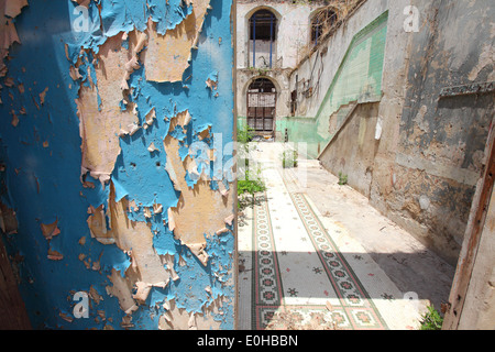 Casco Antiguo, antica casa, alloggiamento, sito in costruzione, costruire, ripartiti, Ciudad de Panama, Panama city Foto Stock