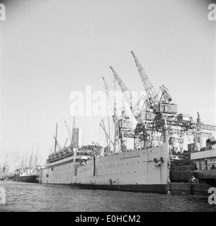 Il porto di Göteborg 1946 Foto Stock