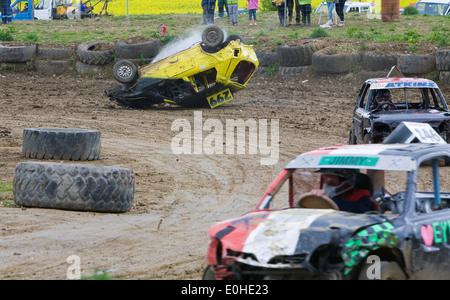 Motorsport : Banger Racing a Stansted Essex Raceway Inghilterra Foto Stock