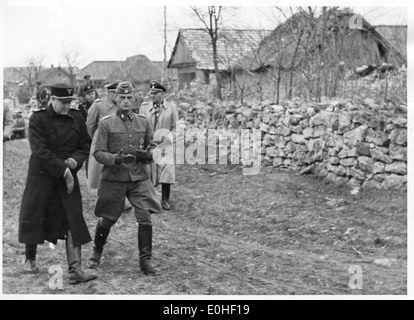 Vidkun Quisling hos norske frivillige på østfronten. Foto Stock