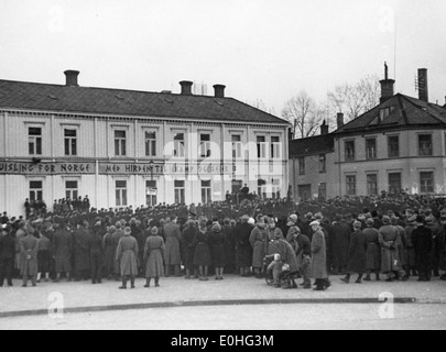 Vidkun Quisling in Drontheim. 1941/11/14-15. Foto Stock