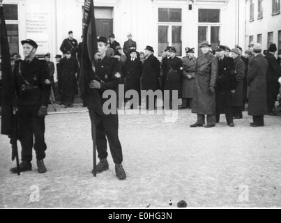 Vidkun Quisling in Drontheim. 1941/11/14-15. Foto Stock