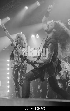 Speyer, Renania-Palatinato, Germania. 13 Maggio, 2014. Doro Pesch durante un concerto a Halle 101 il 13 maggio 2014 a Speyer, Germania. Credito: Ulrich Roth/NurPhoto/ZUMA Press, Inc./Alamy Live News Foto Stock