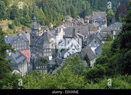 Germania, Monschau, città, punto di vista, Deutschland, Monschau, Stadt, Aussichtspunkt Foto Stock
