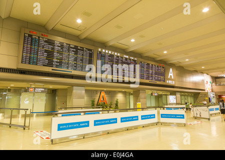 Piano di arrivo all'Aeroporto di Narita Foto Stock