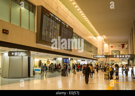 Piano di arrivo all'Aeroporto di Narita Foto Stock