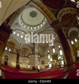 La Turchia. Istanbul. Bayezid II Moschea. Costruito nel 1501-1512 da Yakub Sah bin Sultan Sah. All'interno. Foto Stock